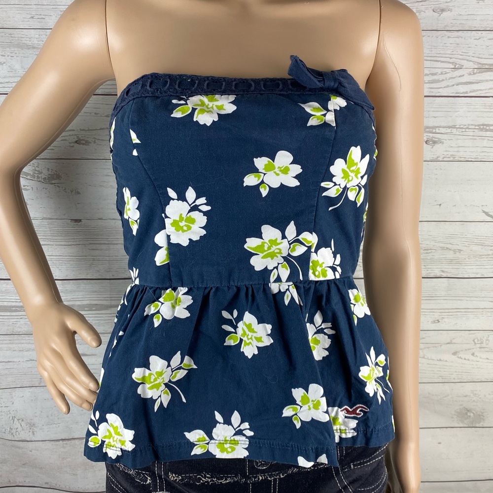 Hollister Strapless Peplum Top